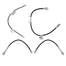 TRQ Bromslangset Kompatibel med 2003-2005 Chevrolet Silverado 1500 2007 Silverado 1500 Classic