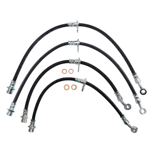 TRQ Brake Hose Set Compatible with 2007-2012 Acura RDX