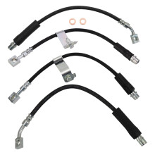 Juego de Mangueras de Freno Delanteras y Traseras TRQ Compatible con 05-07 Chevrolet Malibu