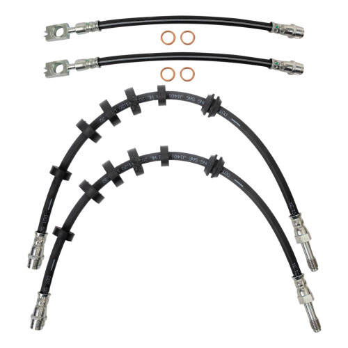 TRQ Bromsslang Set Kompatibel med 2009 Audi A4 Quattro S4