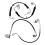 TRQ Bromsslangset Kompatibel med 2008-2010 Jeep Wrangler 1