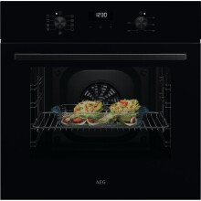 AEG OU5AB20CK SurroundCook Built In 59cm Electric Single Oven Black Gloss A