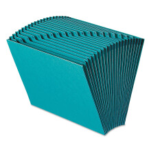 Smead Carpeta Expandible de Color, Alfabética (A-Z), 21 Bolsillos, Tamaño Carta, Verde Azulado (70717)