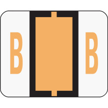 Smead BCCR Färgkodade Alphabetiska Etiketter, B, Rulle, Ljus Orange, 500 etiketter per rulle, (67072)