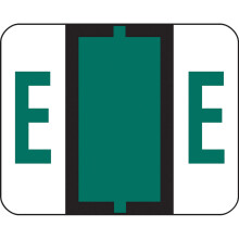 Smead BCCR Färgkodad Alfabetisk Etikett, E, Mörkgrön, 500 etiketter per rulle, (67075)