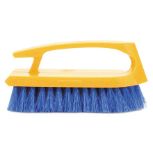 Brosse de Nettoyage à Poignée en Fer, Brosse 6", Remplissage Polypropylène Bleu Résistant aux Taches.