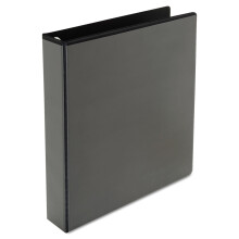Universal UNV30721 1,5 Zoll Kapazität 11 x 8,5 Zoll 3-Ringe Deluxe Easy-to-Open D-Ring Sichtordner - Schwarz
