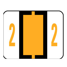 Smead BCCRN Färgkodad Numerisk Etikett, 2, Roll, Ljus Orange, 500 Etiketter per Roll (67372)
