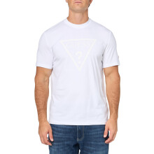 Guess Herrar Eco Tonal Logo T-shirt, Vit, Medium