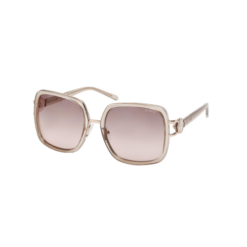Guess Guess Dames Zonnebril, Glanzend beige/Verloop bordeaux