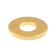 Prime-Line 9079571 Flache Unterlegscheiben, SAE, #6 X 5/16 Zoll OD, Messing (100 Stück)