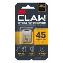 Colgador de imágenes 3M Claw de 45 lb. con marcadores de ubicación