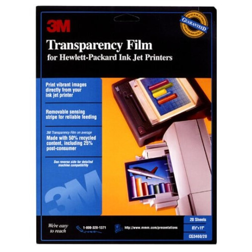 3M Papel Transparente para Inyección de Tinta 3M CG 3460