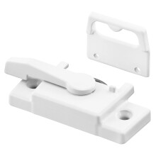 Prime-Line F 2767 Serratura Sash con Keeper a Faccia, 2-1/4 in. Spaziatura Fori, per Finestre Scorrevoli Verticali, Zinco Bianco