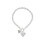 Guess GUESS "Basic" Silver Logo Hjärt- och Pave Hjärt Toggle Hänge Halsband 1