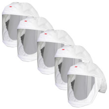 Cubierta de cabeza 3M Versaflo con suspensión integrada, S-133S-5, Blanca, Pequeña/Mediana, 5 EA/Caja