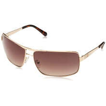 GUESS herr Wrapped Navigator Pilot Solglasögon, Guld, 68mm US