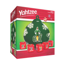 YAHTZEE: Edizione Elf, Tazza Ornamentale Esclusiva con Buddy, Lancia i dadi & Diffondi lo Spirito Natalizio