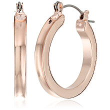 GUESS "Basic" Roségoldfarbene Breite Band Mini Creolen