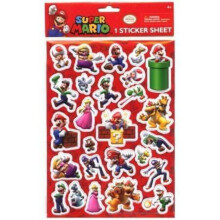 Nintendo Super Mario Brüder 3D Stickerbogen x 2 Blätter