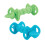 Nuby Nuby Dipeez 2 in 1 Silikonlöffel/Dipper, 2er-Pack, Blau/Grün 1