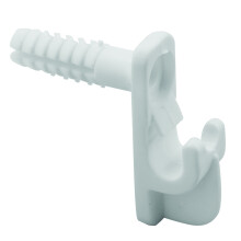 Prime-Line MP7017 Draadplank Achterwand Clip met Anker (12 Stuks), Wit