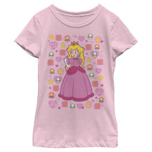 Nintendo Flicka Peachtone T-shirt, Liten, Rosa