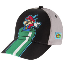 Nintendo Pojkar Baseballkeps, Super Mario Justerbar Barnhatt för 4-14 år Grå