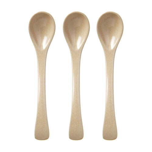 Nuby Set di 3 Cucchiai Eco-Friendly in Guscio di Riso - 3 Pezzi, 6+ Mesi - Compostabili e Biodegradabili