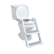 Nuby Seggiolino per WC con Scala per Bambini - Seggiolino per Toilette per Addestramento 18+ Mesi - Grigio