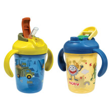 Nuby 2-in-1 Toddler Cup with 360 Weighted Straw, Spill-Resistant Baby Training Cup for Easy, Mess-Free Drinking from Any Angle, Perfect for Everyday A