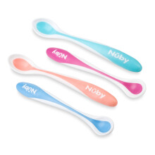 Nuby Set di 4 Cucchiaini Termosensibili