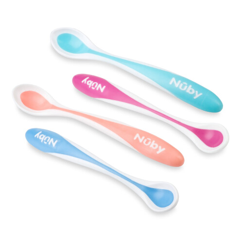 Nuby Nuby Set di 4 Cucchiaini Termosensibili