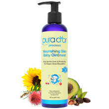 PURA D'OR Ungüento para Bebés, 8 Oz, Bálsamo Hidratante para Piel Sensible, Área del Pañal
