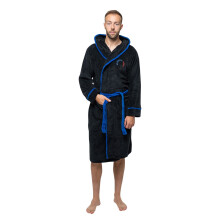 (S-M, Black/Blue) Grateful Dead Unisex Adult Steal Your Face Robe