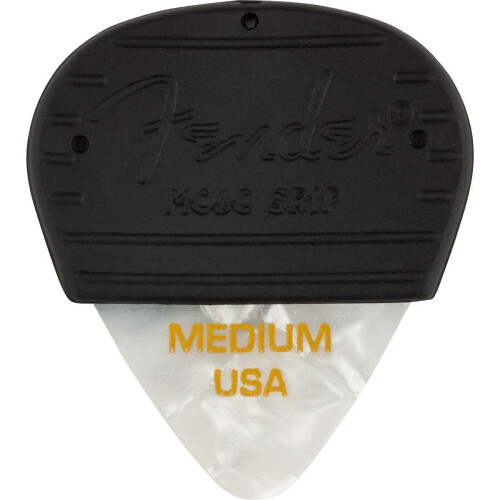 Fender Fender Mojo Grip Gitaar Picks 351 Vorm, Celluloid, Witte Moto, Medium, 3-Pack