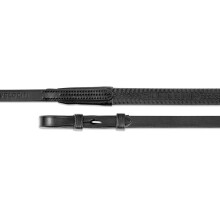 (48in x 0.5in, Black) Velociti Gara Leather Tyre Horse Reins