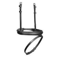 (Cob, Black) Velociti Leather Curved Horse Flash Noseband