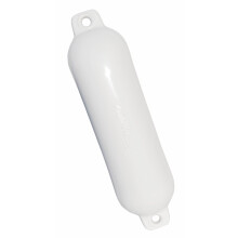 Taylor Made Hull-Gard Inflatable Boat Fender, White (5.5" x 20"), Unique Oval Shape, Molded Football Needle Inflation Valve, Seamless Construction, Do