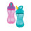 Nuby Nuby 2er-Pack Flip-It Easy Grip Becher mit Easy-Flo Strohhalm, 10 oz, Mädchen 1