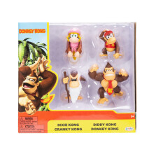 Nintendo 2.5 inch Limited Articulation Donkey, Diddy, Cranky, Dixie Kong, 4 Pack