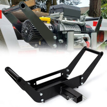 HECASA Plaque de montage de treuil pliable pour treuils compatibles avec camion, remorque, ATV 4WD avec récepteur de 2"