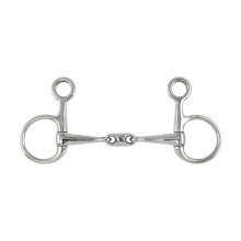 (4.5in, Silver) Shires Lozenge Horse Hanging Cheek Snaffle Bit