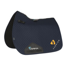 (15in - 16.5in, Navy) ARMA Aubrion Logo Horse GP Saddlepad