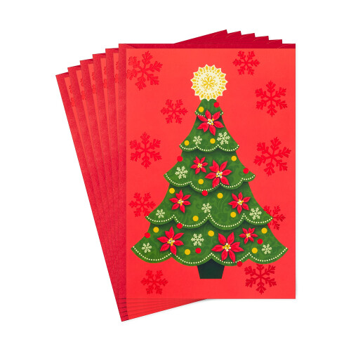 Hallmark Weihnachtskarten, Weihnachtsbaum (6 Karten mit Umschlägen)
