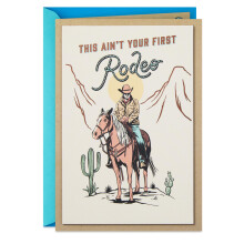 Hallmark Blank Greeting Card (Not Your First Rodeo) for Birthday, Retirement, Graduation, Thinking of You