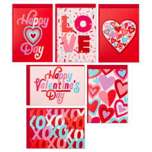 Cartes de Saint-Valentin Hallmark, Assortiment XO Cœurs (36 Cartes et Enveloppes Vides)