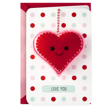 Carte de Saint-Valentin Hallmark Signature pour enfants (Ornement en feutre amovible)