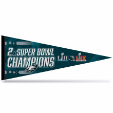 Rico Industries NFL Football Philadelphia Eagles 2 Volte Campioni 12" x 30" Pennant Decorazione in Feltro