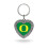 NCAA Oregon Ducks Metal Rhinestone Heart Keychain 1